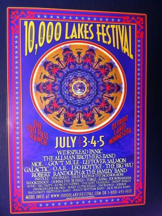 Widespread Panic Allman Brothers Band Moe Rare Concert Tour Gig Poster