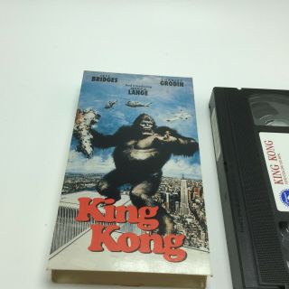 King Kong VHS Tape Movie 1996 Jeff Bridges Jessica Lange Rare 2