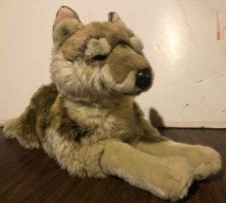 Fao Schwarz Wolf Coyote Toy Large Plush Stuffed Animal Appr.  25” F.  A.  O.  Rare