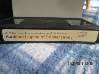 Hardcore Legend Of Bruiser Brody & Vol 2 Very Rare Vhs Tape Set (2 Vhs Tapes)