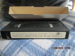HARDCORE LEGEND OF BRUISER BRODY & VOL 2 VERY RARE VHS TAPE SET (2 VHS TAPES) 3