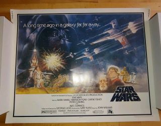 Star Wars 1977 Rare Half Sheet Movie Poster,  See Pictures 77/21