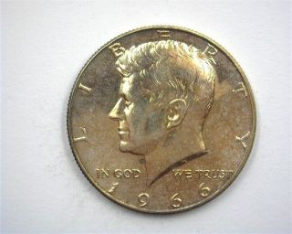 1966 Sms Kennedy Silver 50 Cents Exceptional Uncirculated Cameo Rare This