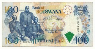 Botswana Africa 100 Pula 2000 P.  23 Crisp Fine,  Rare Note