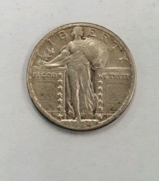 1924 S Standing Liberty Quarter 25c Rare Key Date Mid Grade