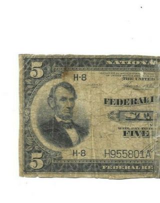 $5 " 1914 " (national Currency) $5 " 1914 " (national Currency) $5 " St.  Louis " Rare