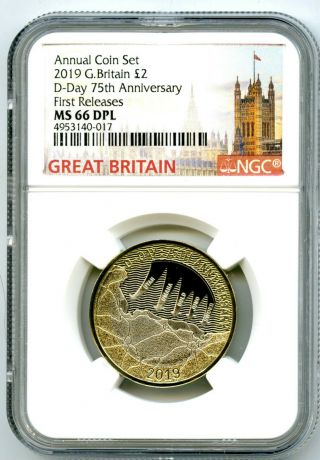 2019 Great Britain 2pnd Ngc Ms66 Dpl D - Day 75th Anniversary First Releases Rare