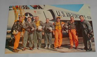 Rare Post Card The 7 Nasa Astronauts John F.  Kennedy Space Center