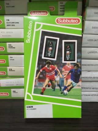 Subbuteo LW Team - FC Lugano Ref 63828.  Players Perfect.  - Very Rare 2