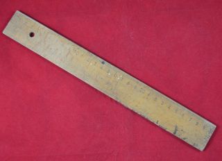 German Wwii Wehrmacht Nco Soldier Artillery Wood Ruler For Map Case Rare 2