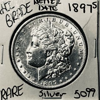 1897 S Morgan Silver Dollar Hi Grade U.  S.  Rare Coin 5099