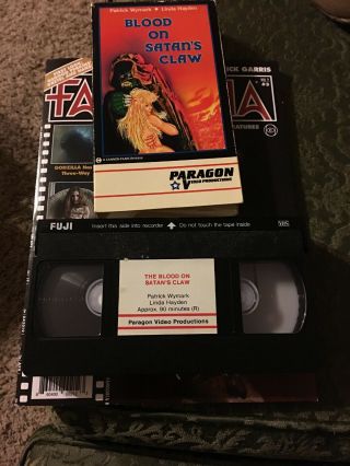 The Blood on Satans Claw VHS,  Paragon Video,  Rare Horror Classic 3