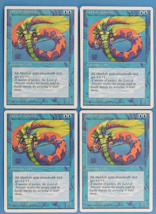 Lord Of Atlantis [4x X4] 4th Edition Nm - M Blue Rare Magic Cards (34370) Abugames