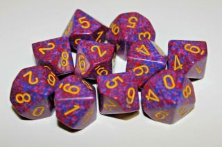 Chessex Speckled D10 X10 Knockout Oop Very Rare Out Of Print Dice Die Pod