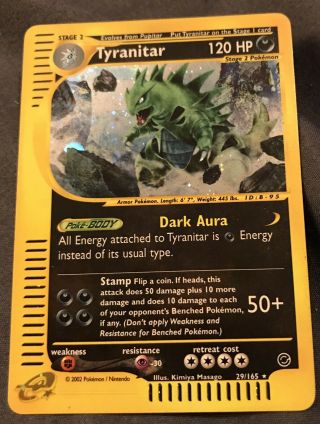 Pokemon: Tyranitar 29/165 - Holo Rare Card Expedition