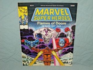 Tsr Marvel Heroes Module - Mx4 Flames Of Doom (rare With Map And Exc)