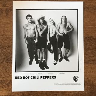 Red Hot Chili Peppers 1991 Rare Promo Black & White Photo Flea Anthony Kiedis