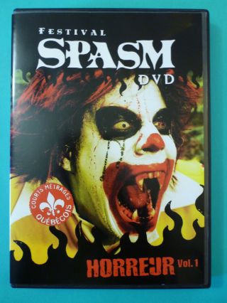 Festival Spasm Dvd: Horreur,  Vol.  1 (dvd Courts Metrages Quebecois) Rare Htf