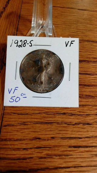 1928 - S Walking Liberty Half Dollar Rare Date Silver Us Coin
