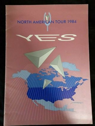 Yes North American Tour 1984 Program With More Rare Cover Jon Anderson / Squire