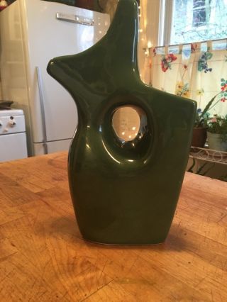 Red Wing Pottery Vase By Belle Kogan Green And Yellow Mid Century Rare