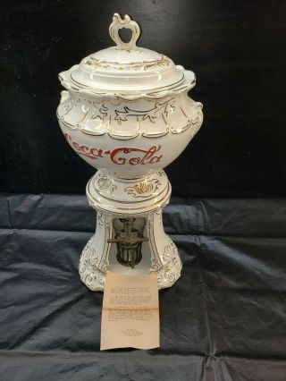 Rare Complete Coca - Cola Syrup Dispenser Limited Edition W/ Paper & Pewter Holder
