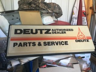 Deutz Tractor Dealer Sign Rare Light Up Sign