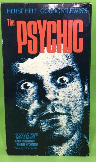 The Psychic Vhs 1986 Herschell Gordon Lewis Dick Genola Rare