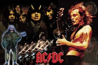 Ac/dc Poster Collage Hot Rare Acdc 24x36