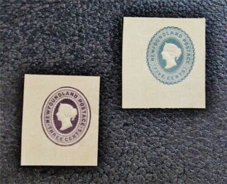 Nystamps Canada Newfoundland Stamp Cut Square Rare