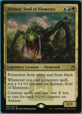 Animar,  Soul Of Elements Foil Masters 25 Nm - M Mythic Rare Card (32788) Abugames