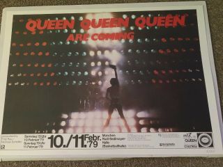 Queen ‎are Coming Rare Limited Edition (100) Lithograph Picture Poster Concert