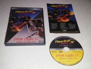 Prom Night 3 & 4: Double Feature (dvd,  2003) Rare Oop Horror Region 1 Usa