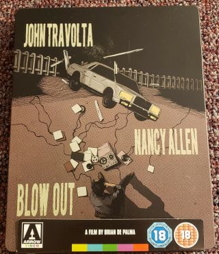 Blow Out Limited Edition Steelbook Blu - Ray Region B Arrow Video Depalma Rare Oop