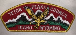 Boy Scout Teton Peaks Council Csp T - 1 Rare