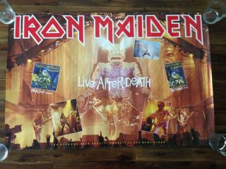 Rare - Iron Maiden Life After Death 1985 Promotional Poster 24 X 36