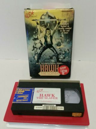 Hawk The Slayer On Usa Video,  Big Box Vhs Tape,  Rare,  Complete