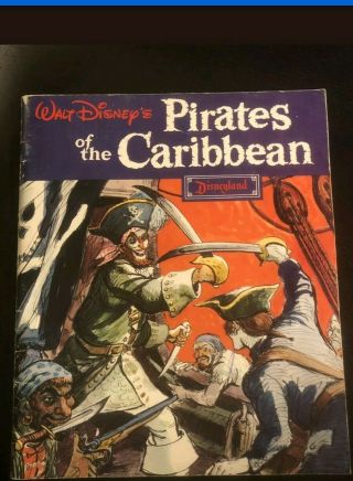 Vintage Disneyland Pirates Of The Caribbean Disney Souvenir Book 1968 Rare Fine