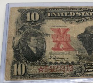 Extremely Rare 1901 $10 Buffalo Large STAR Note - Short Serial Number - Wow 2