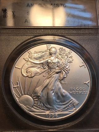 1996 American Silver Eagle Anacs MS70 Perfect Coin Gorgeous Eye Appeal Rare 2