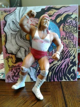 Wwf Ljn 1989 Series 6 Black Card Action Figure Hulk Hogan White Shirt Wwe Rare