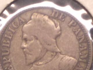 1916 Panama 5 centesimos silver coin rare key date 4