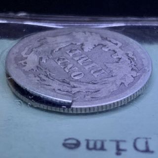 1891 Seated Liberty Dime - Error Clamshell/ Split Planchet - Scarce Rare Coin 2