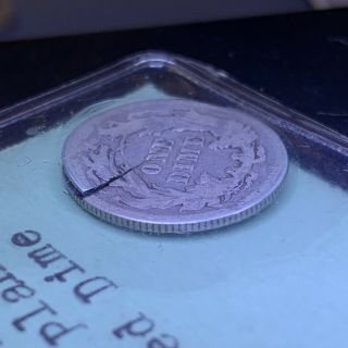 1891 Seated Liberty Dime - Error Clamshell/ Split Planchet - Scarce Rare Coin 3
