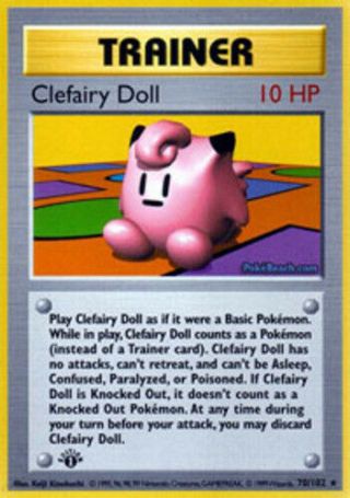 1x - Clefairy Doll - 70/102 - Rare - 1st Edition Hp Pokemon Base Set