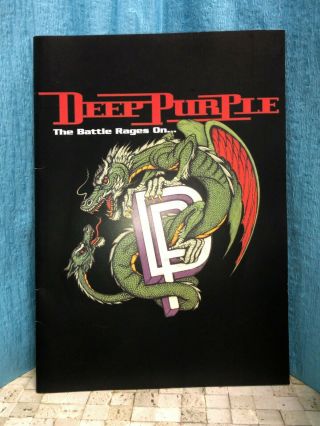 Deep Purple The Battle Rages On Concert Tour Book Rare