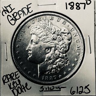 1887 O Morgan Silver Dollar Hi Grade U.  S.  Rare Key Coin 6125