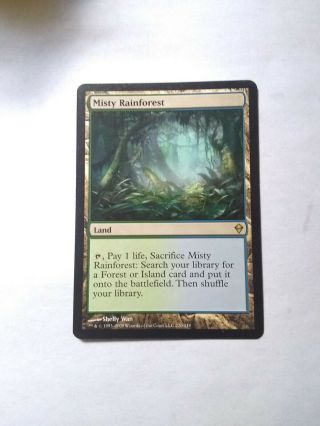 Mtg Misty Rainforest Zendikar X1 (played)