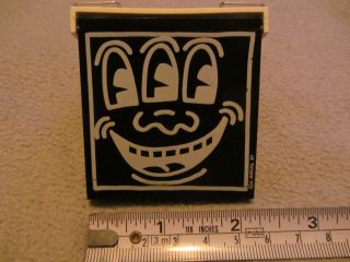 Keith Haring Bi - Box Three - Eyed Smiling Face Condom Case Pop Shop 1988 Rare