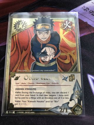 Naruto Cards Tcg Ccg Obito Uchiha 711 Rare Combined
